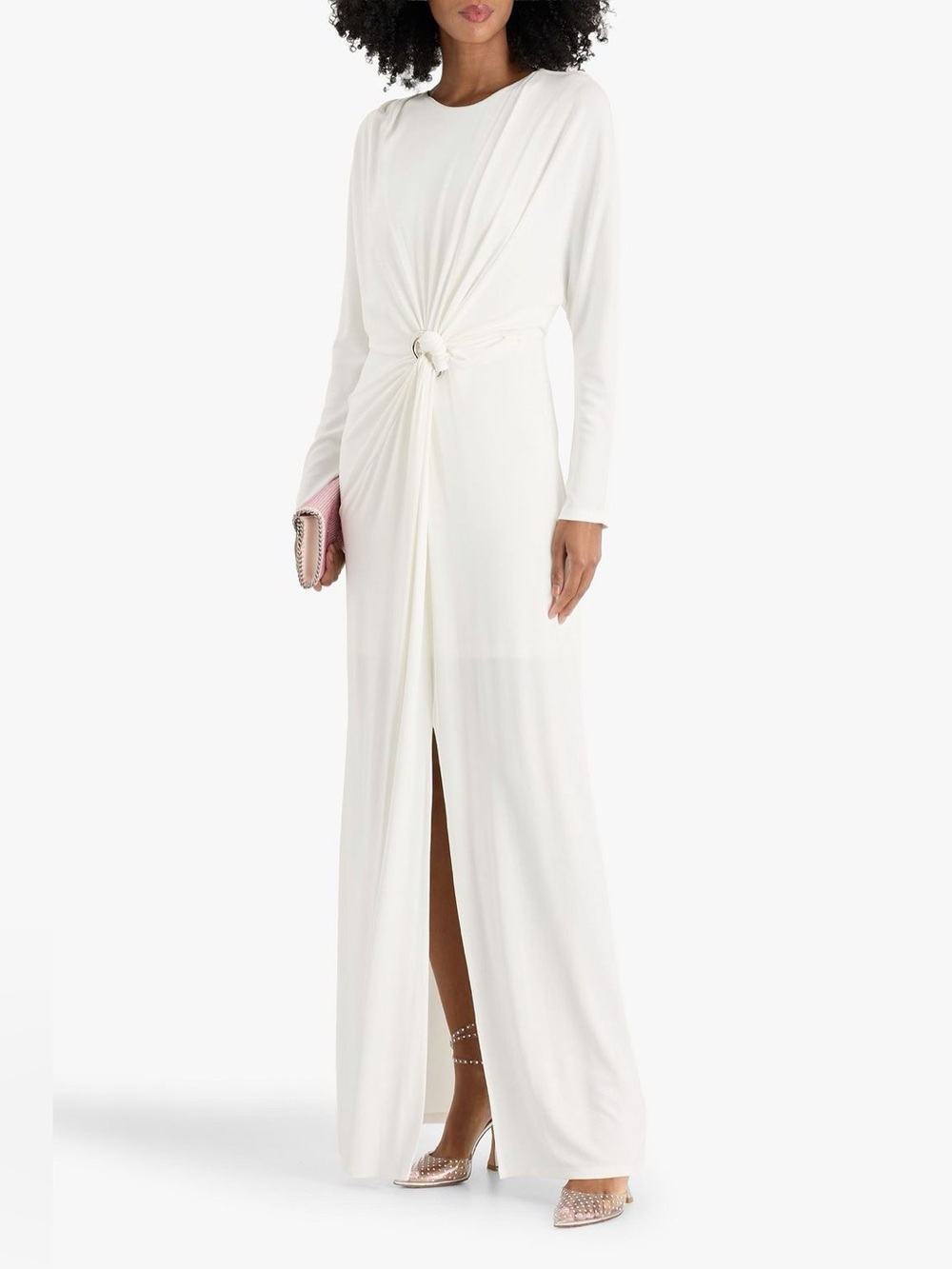 NEW SIMKHAI $845 Maisie Long Sleeve Dress Ivory, size 4